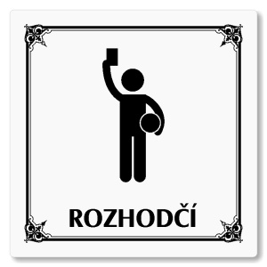 Rozhodčí, 100x100mm, bílá, Nebraska